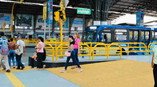 Estación del sistema Metrovía de Guayaquil, 5 de diciembre de 2023.