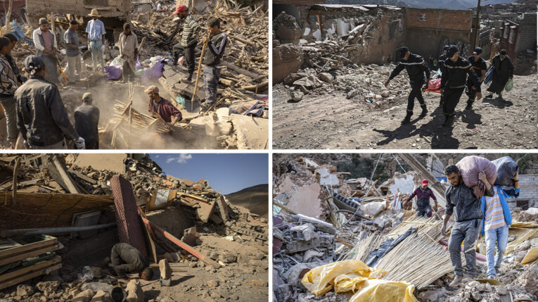 Rescatistas trabajan para encontrar sobrevivientes tras terremoto en Marruecos