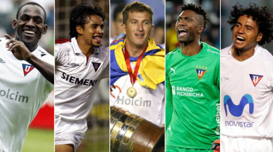 Néicer Reasco, Paúl Ambrosi, Patricio Urrutia, Alexander Domínguez y Franklin Salas están entre los jugadores con más títulos de Liga de Quito.