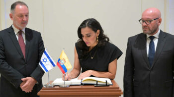 La vicepresidenta Verónica Abad presentó sus cartas credenciales en Israel, el 19 de diciembre de 2023.